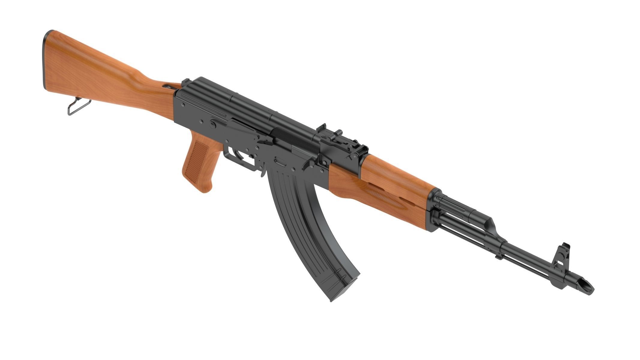 AKM Assault Rifle 3D model_2