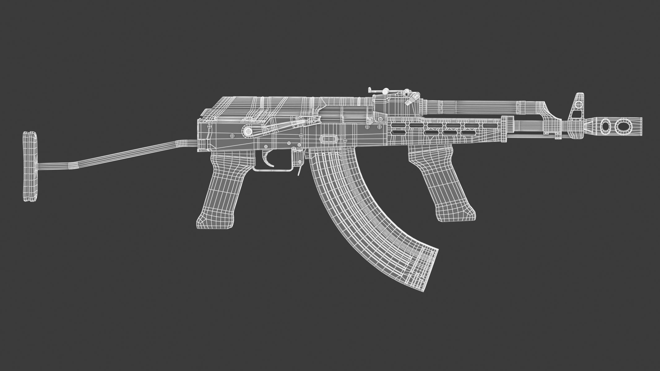 AMD-65 Assault Rifle 3D model_14