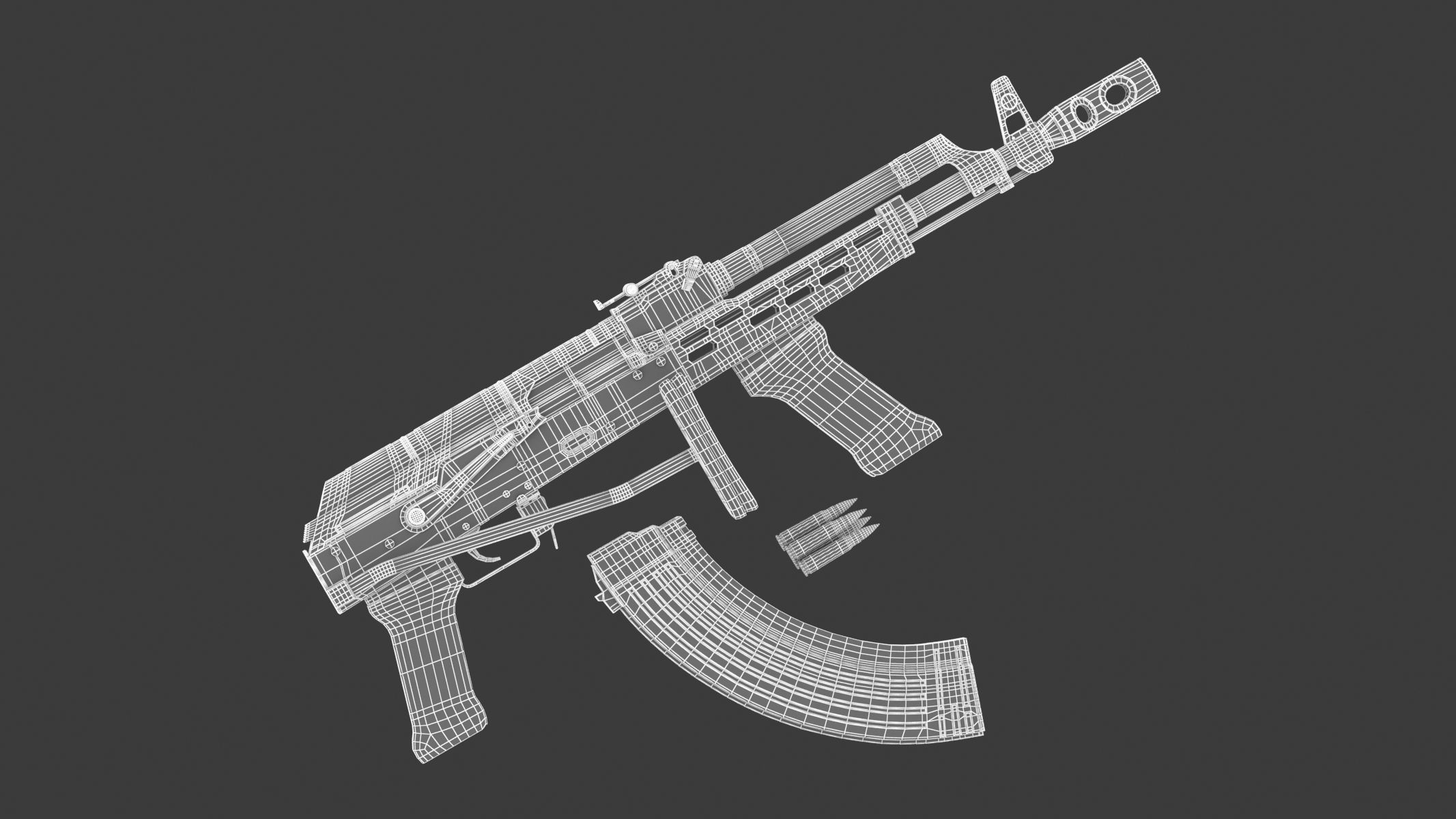 AMD-65 Assault Rifle 3D model_13