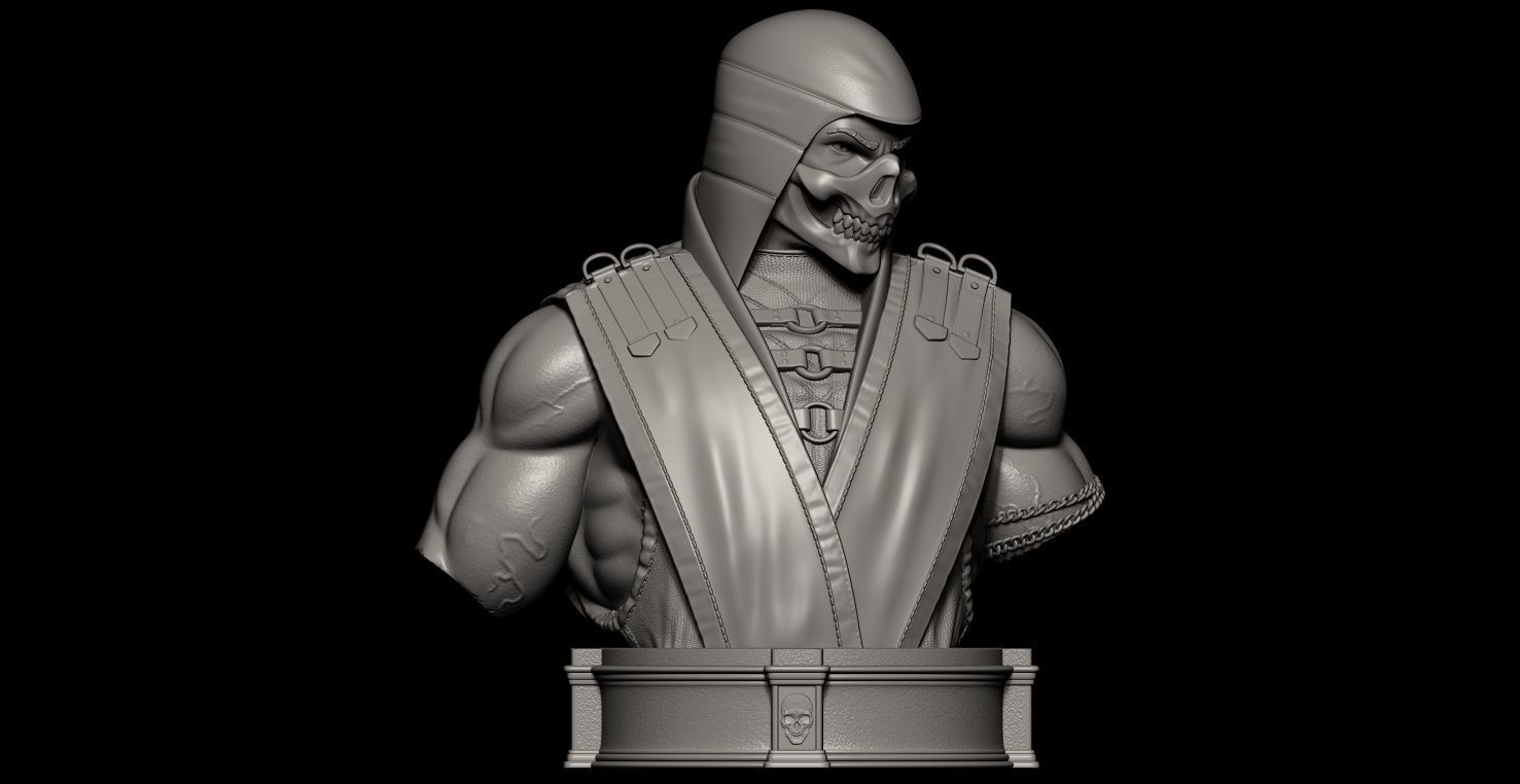 Mortal Kombat Scorpion Fanart - BUST 3D print model_3