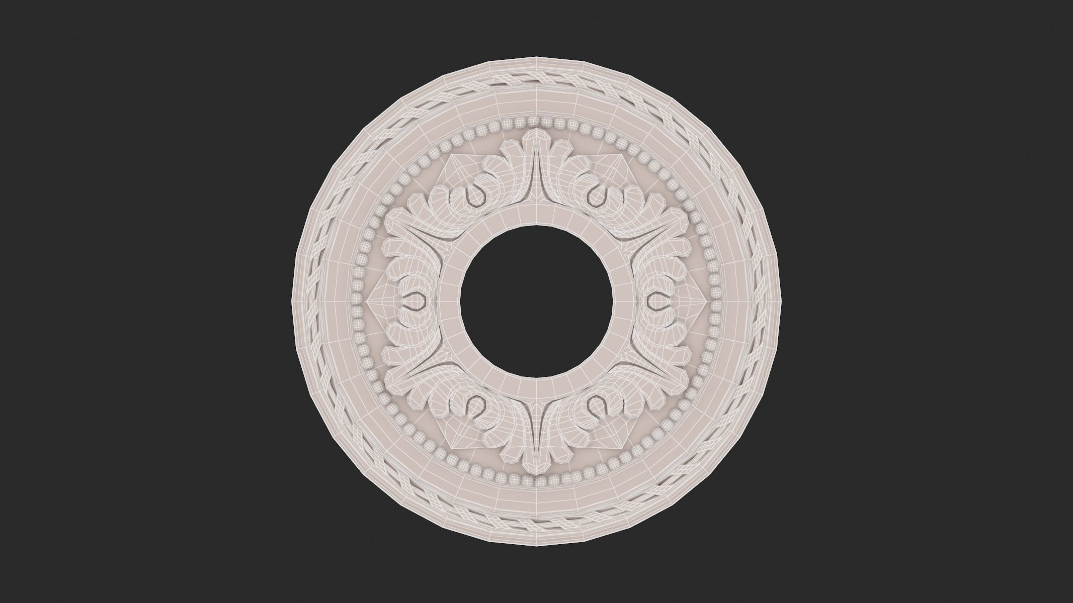 Classic Ceiling Medallion 05 3D model_5