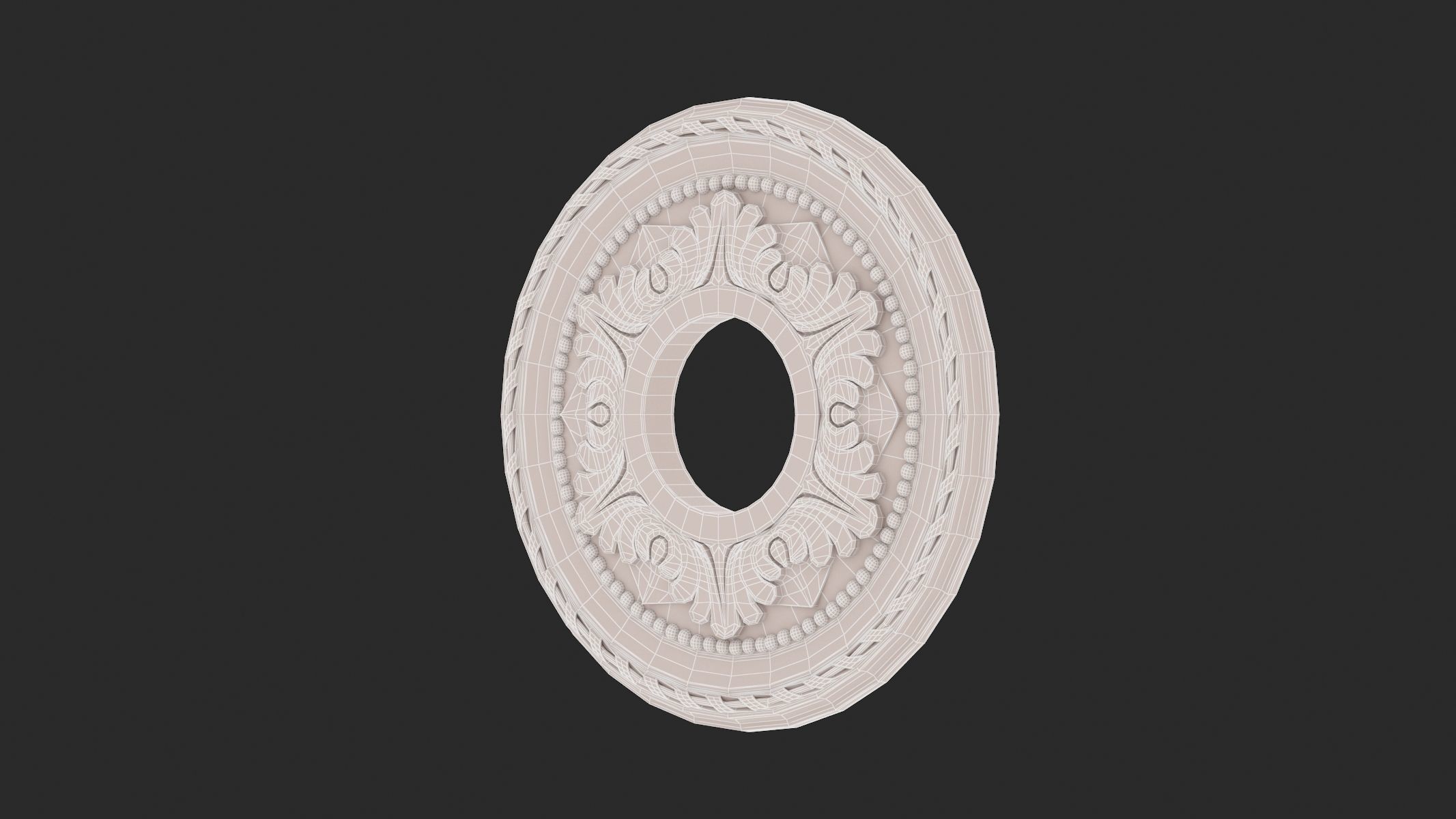 Classic Ceiling Medallion 05 3D model_7