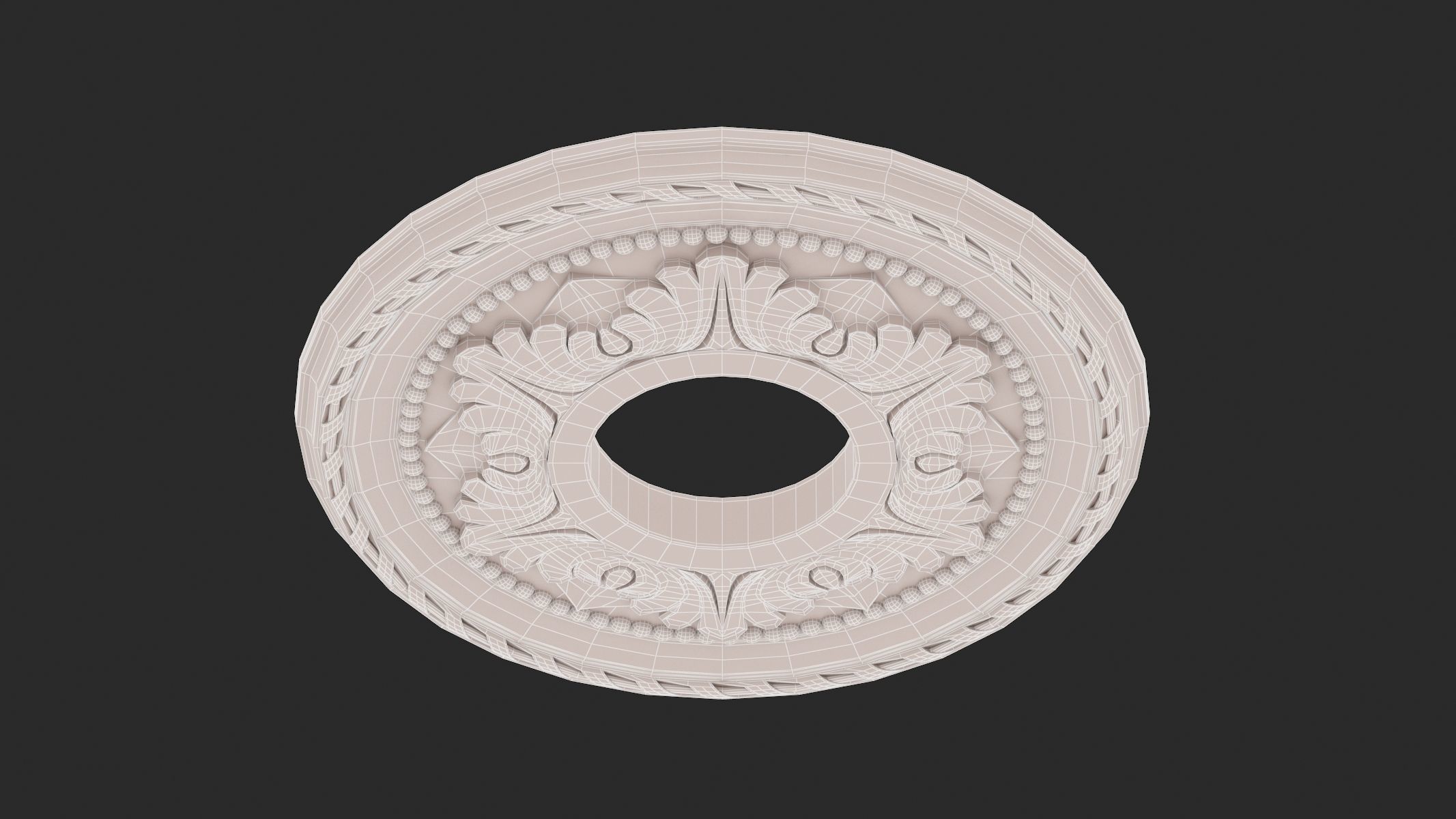 Classic Ceiling Medallion 05 3D model_9