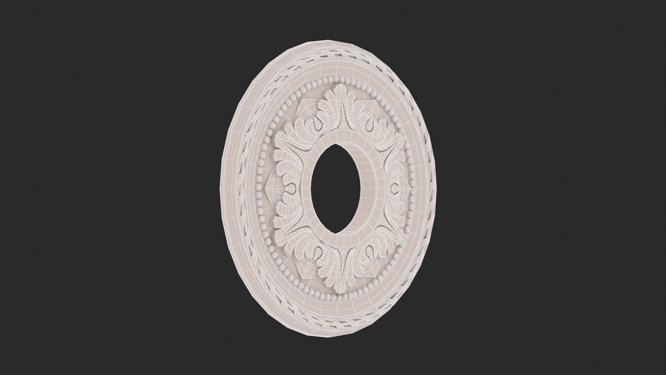 Classic Ceiling Medallion 05 3D model_6