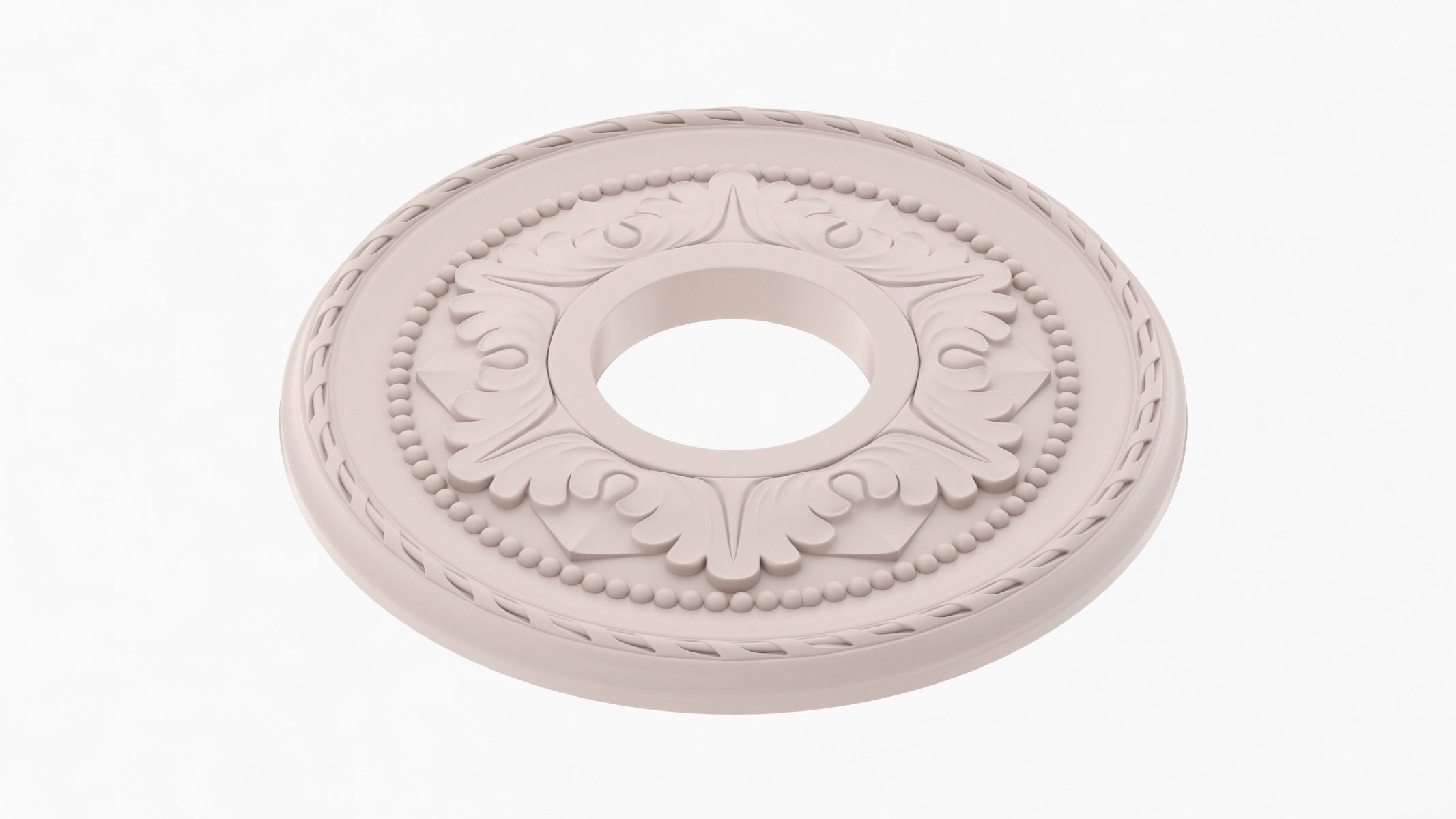 Classic Ceiling Medallion 05 3D model_3