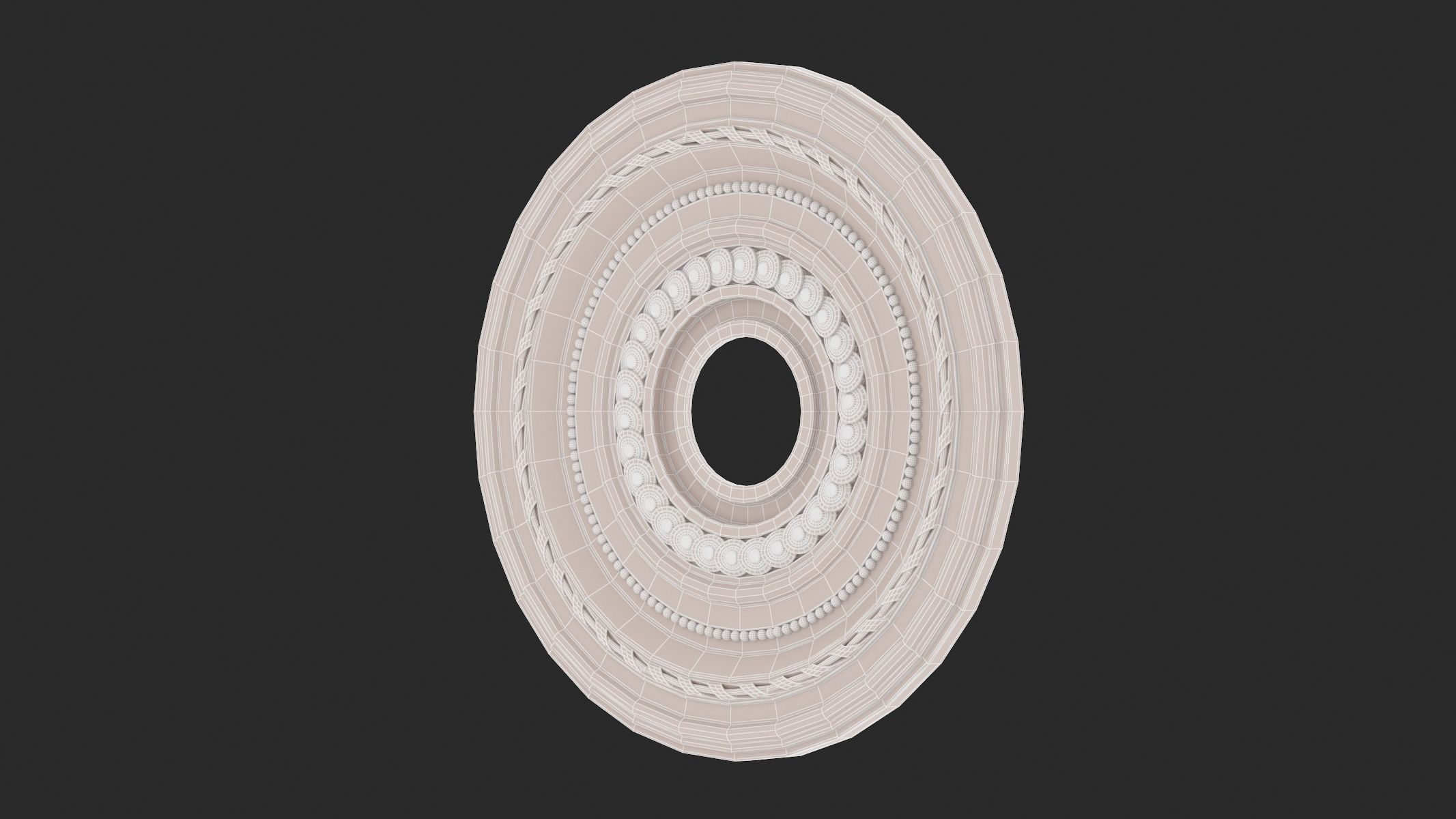 Classic Ceiling Medallion 10 3D model_7