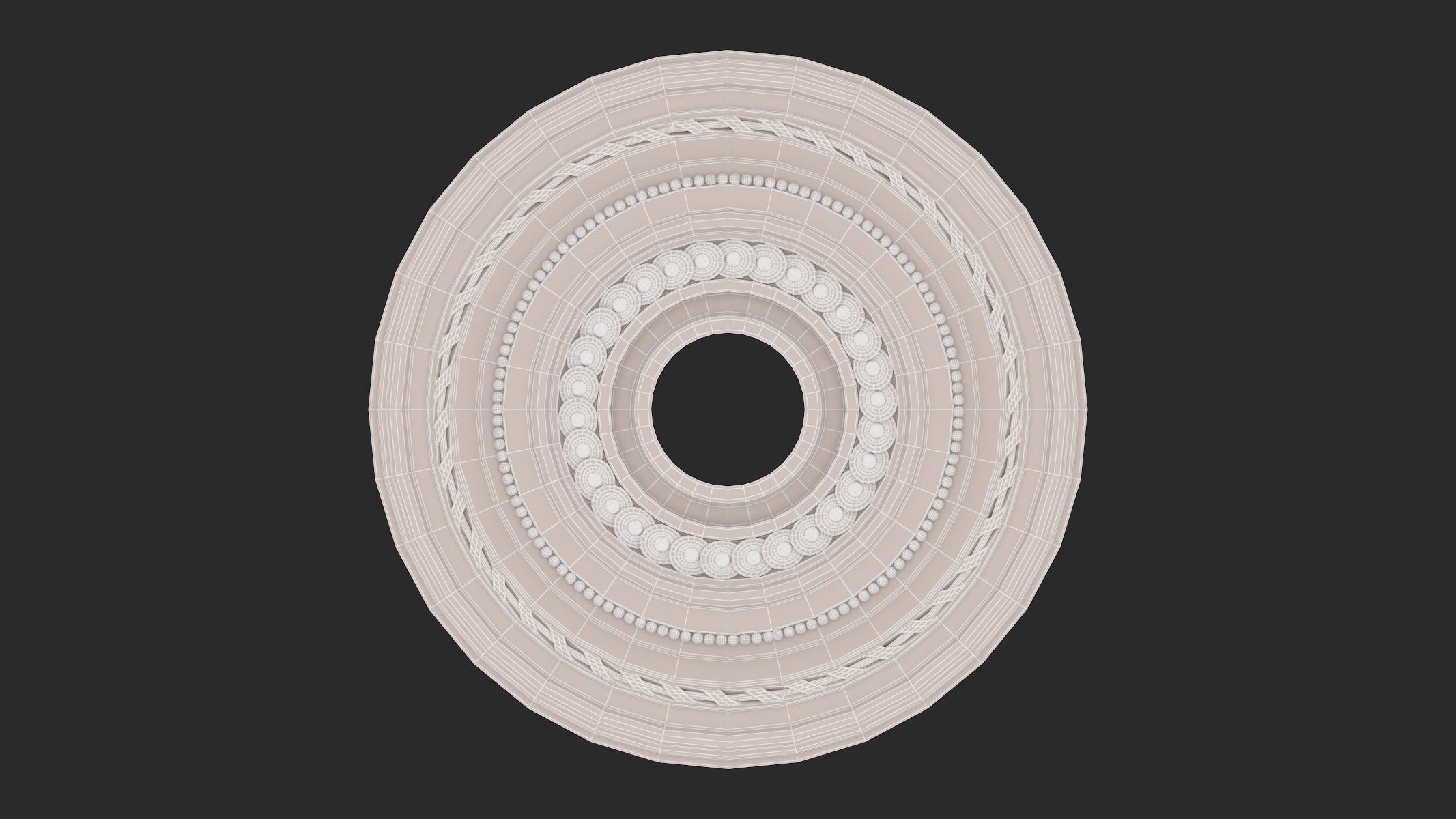 Classic Ceiling Medallion 10 3D model_5