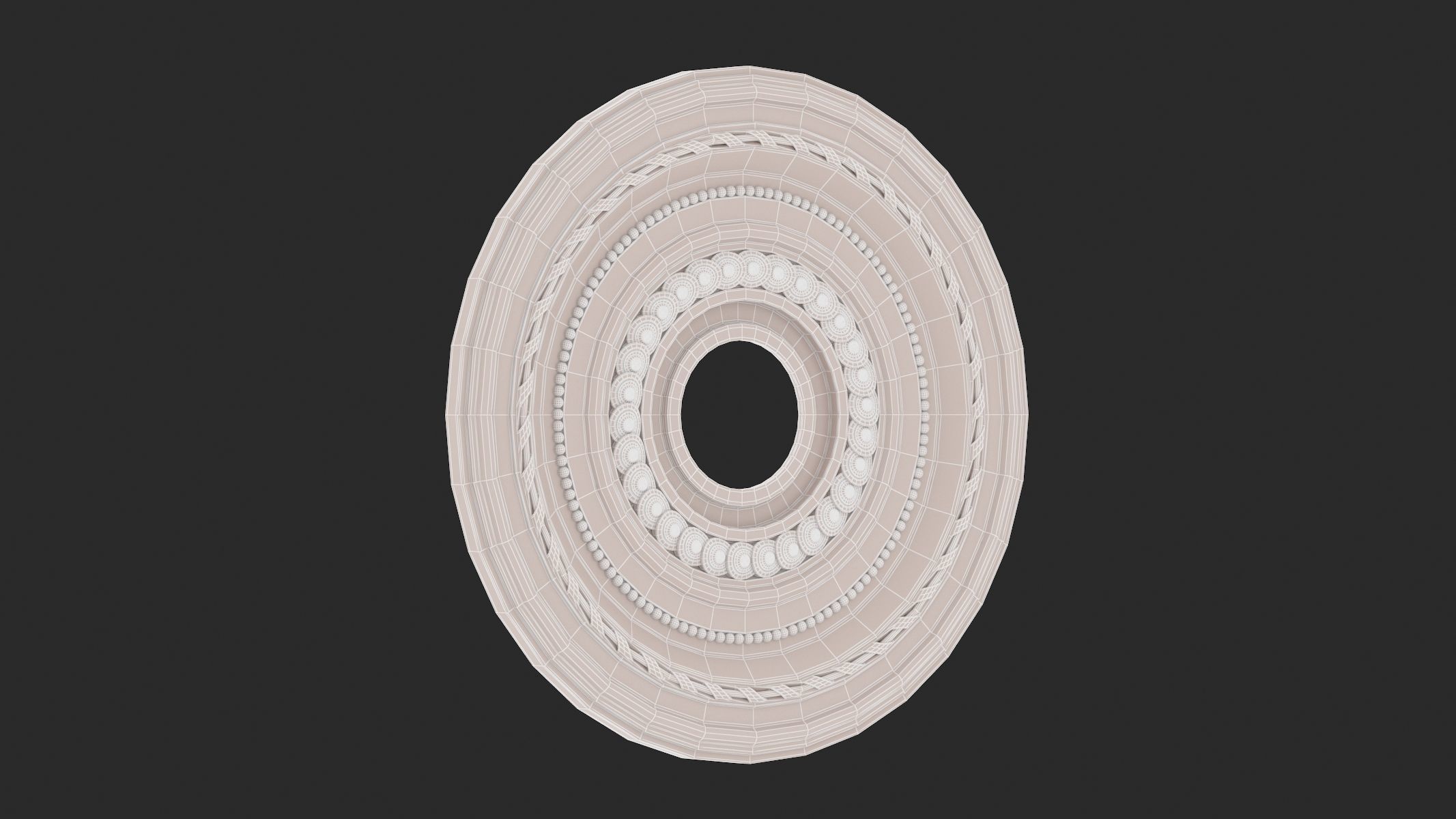 Classic Ceiling Medallion 10 3D model_6