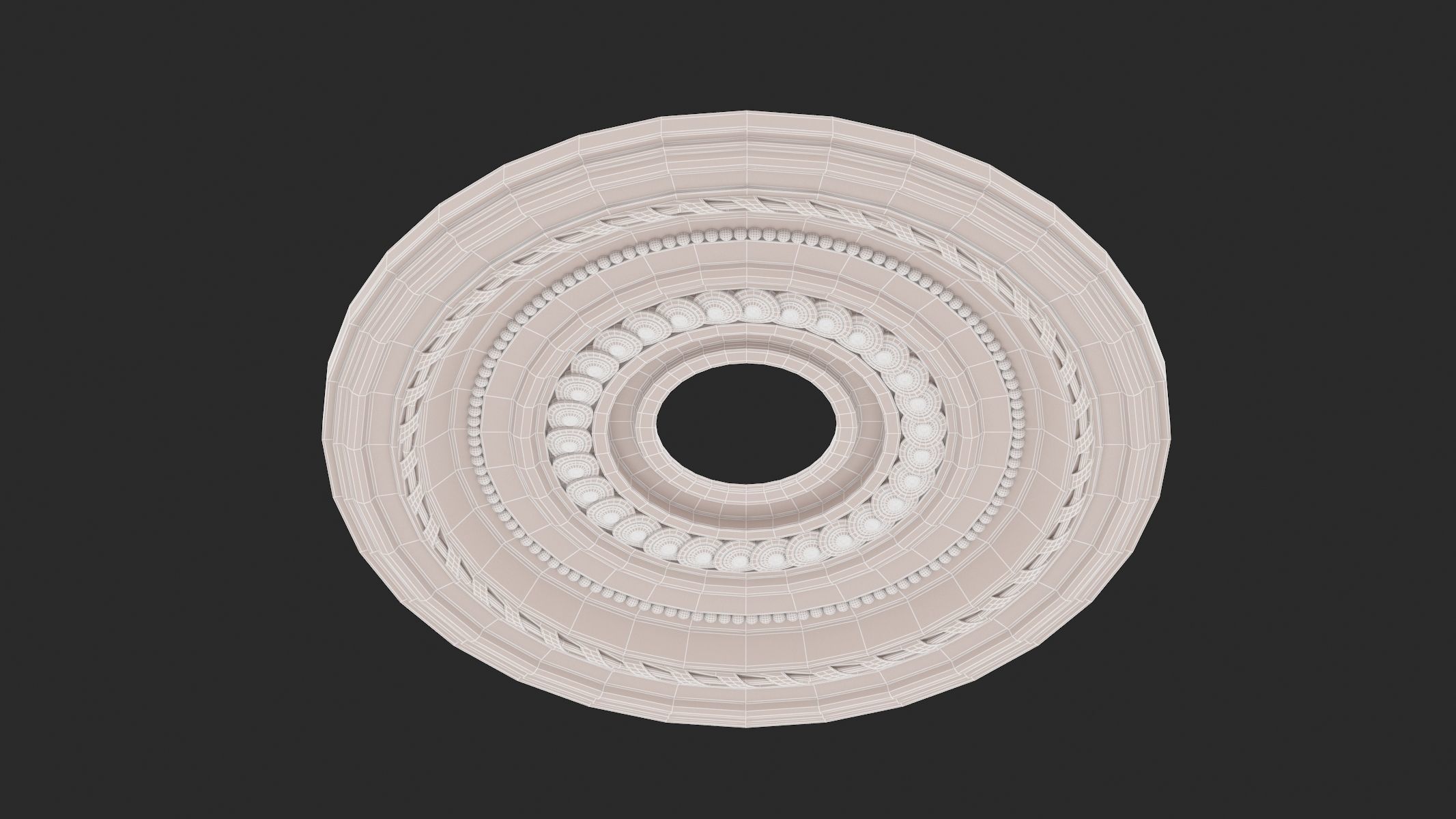 Classic Ceiling Medallion 10 3D model_8