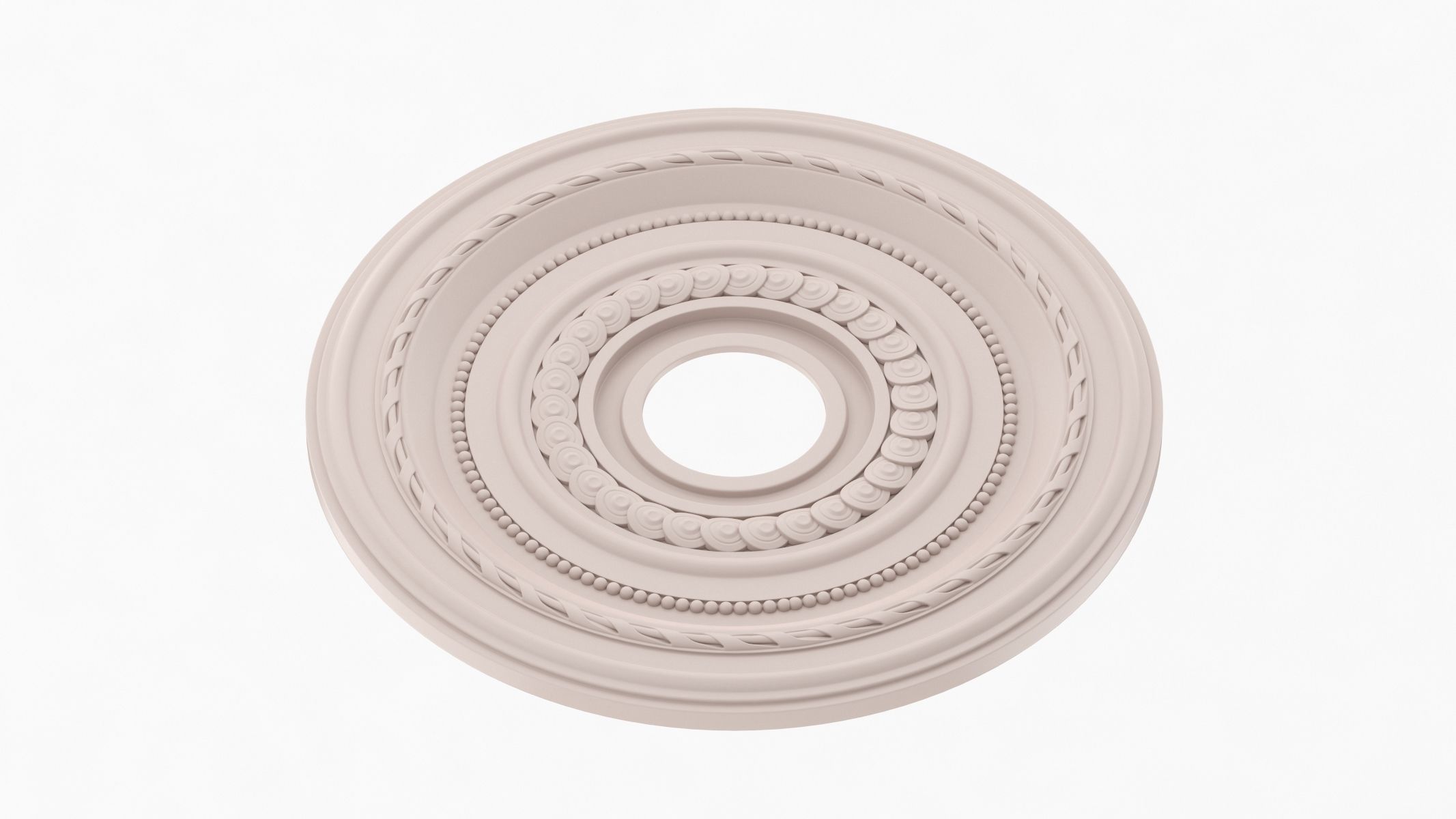 Classic Ceiling Medallion 10 3D model_4