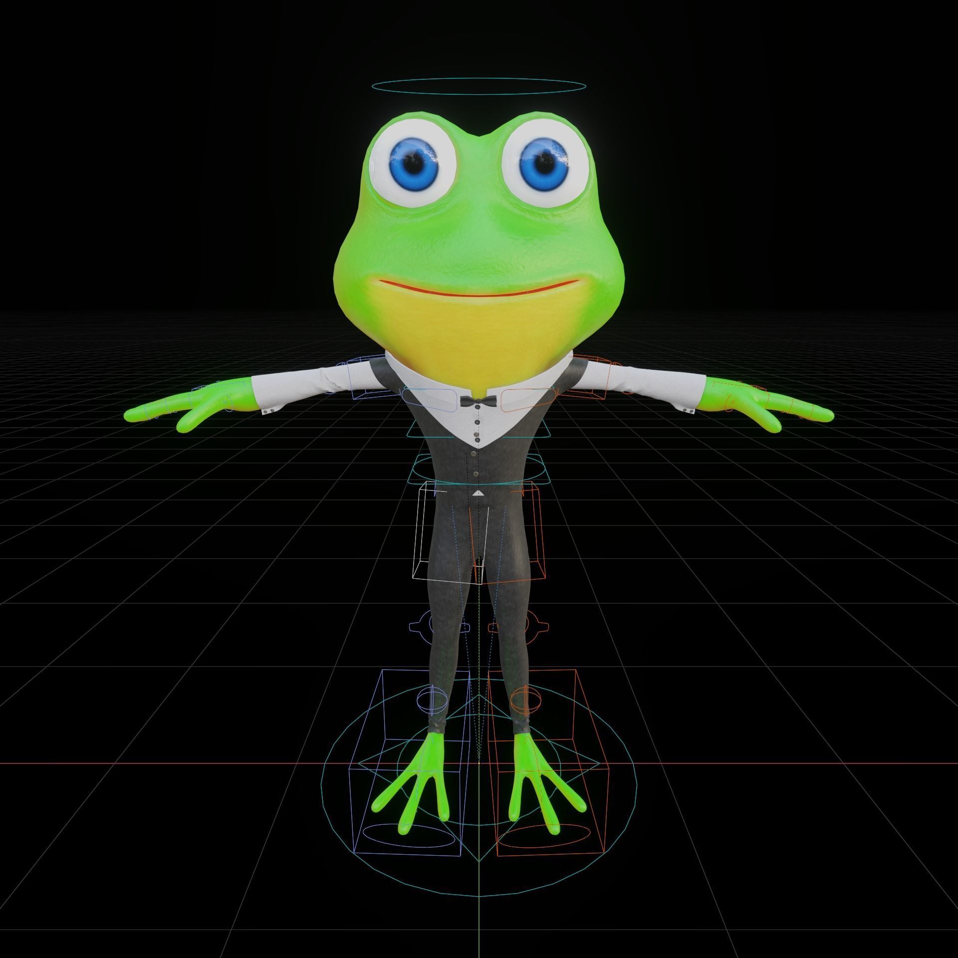 Frog Family 3D model_4