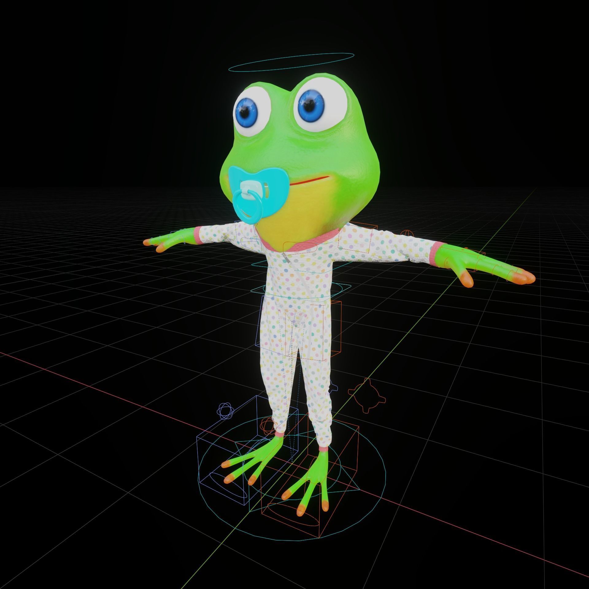 Frog Family 3D model_6