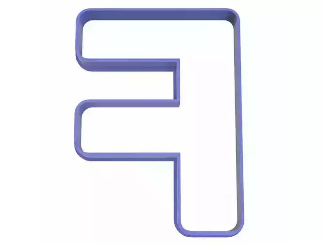 0206 Alphabet 01 F cookie cutter