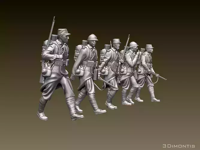 French soldier ww1  3D print model