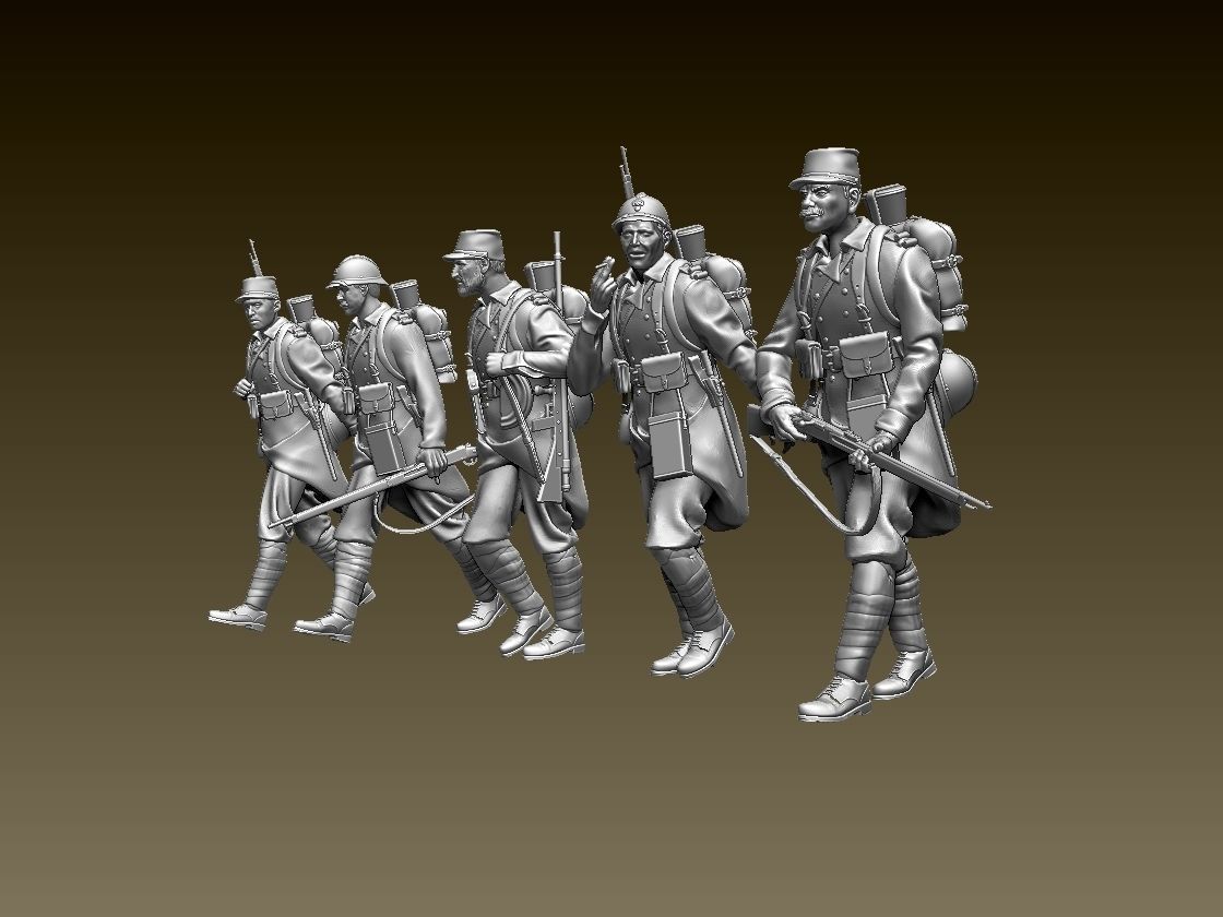 French soldier ww1  3D print model_40