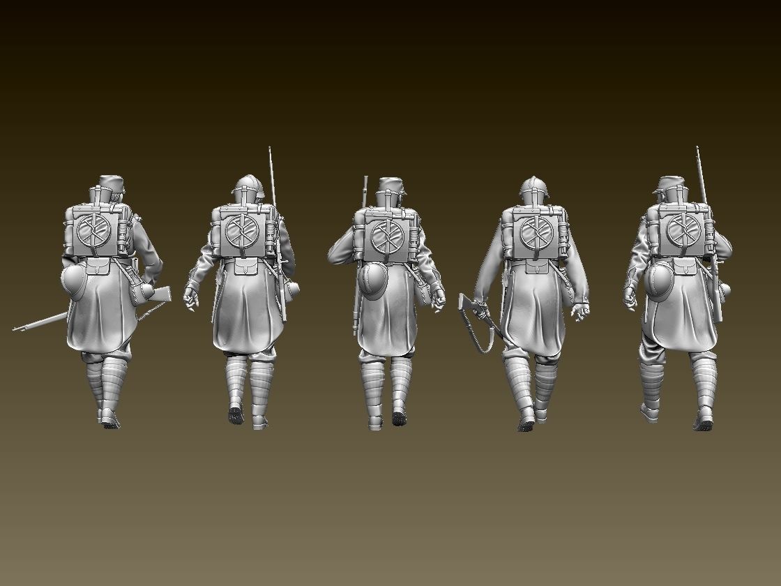 French soldier ww1  3D print model_37