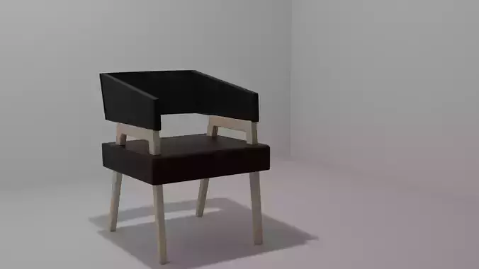 Chair with wooden legs