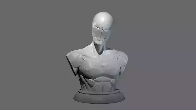 Gray Fox  Bust 3D print model