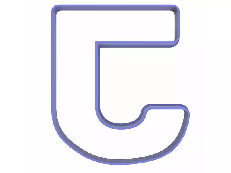 0210 Alphabet 01 J cookie cutter  3D print model_0