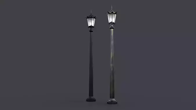 Venetian-style lamp post