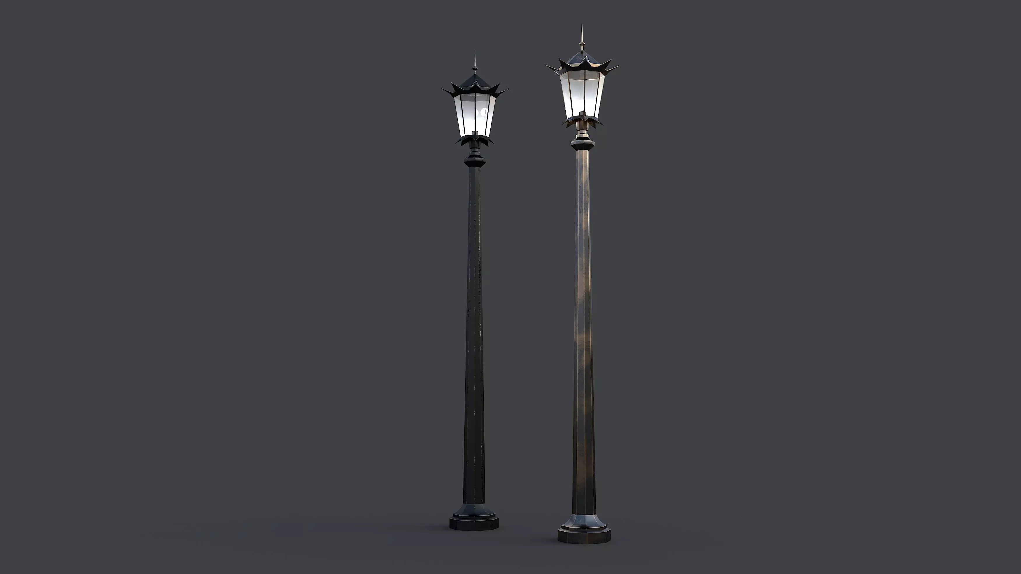 Venetian-style lamp post 3D model_0