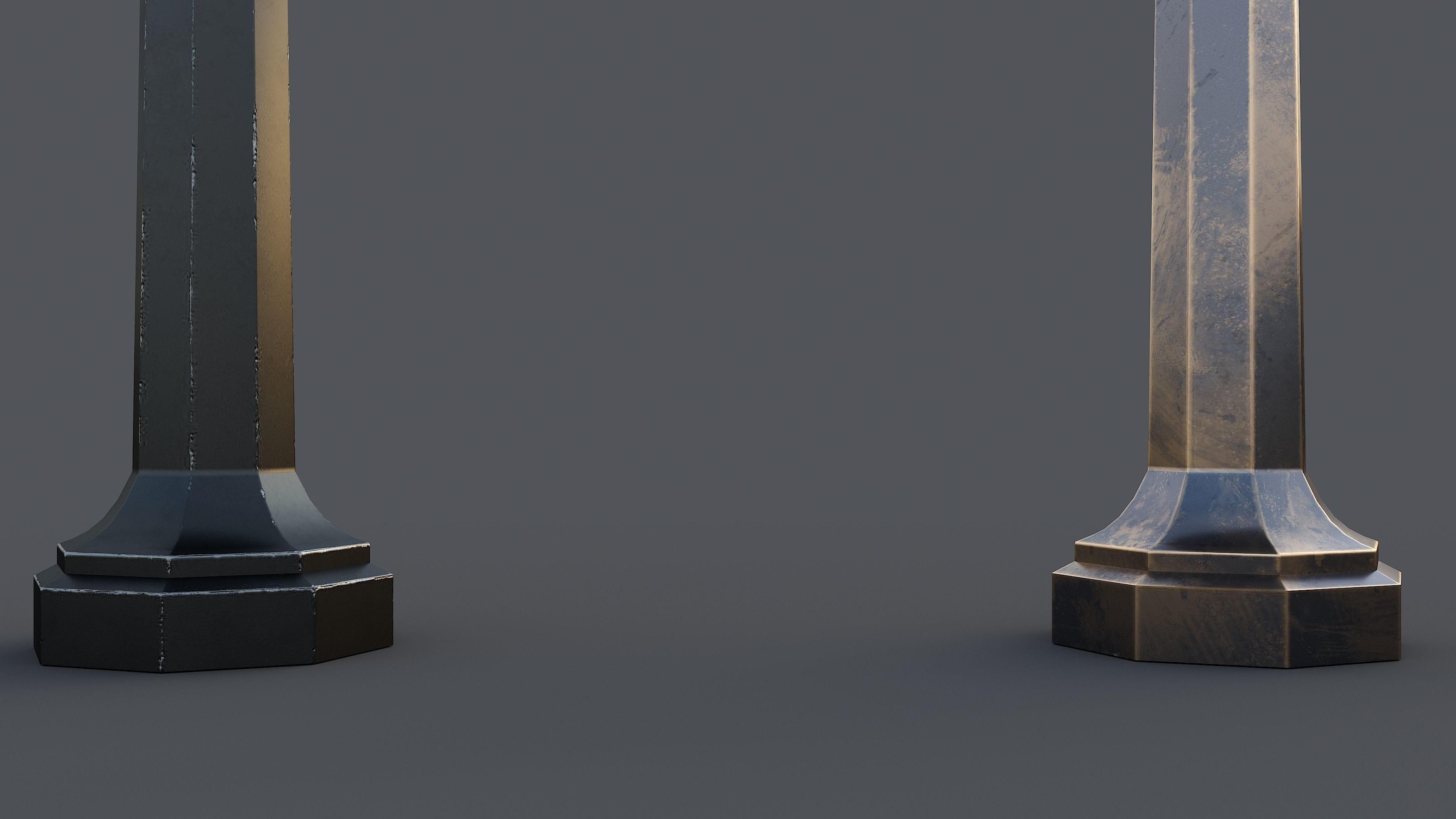 Venetian-style lamp post 3D model_3