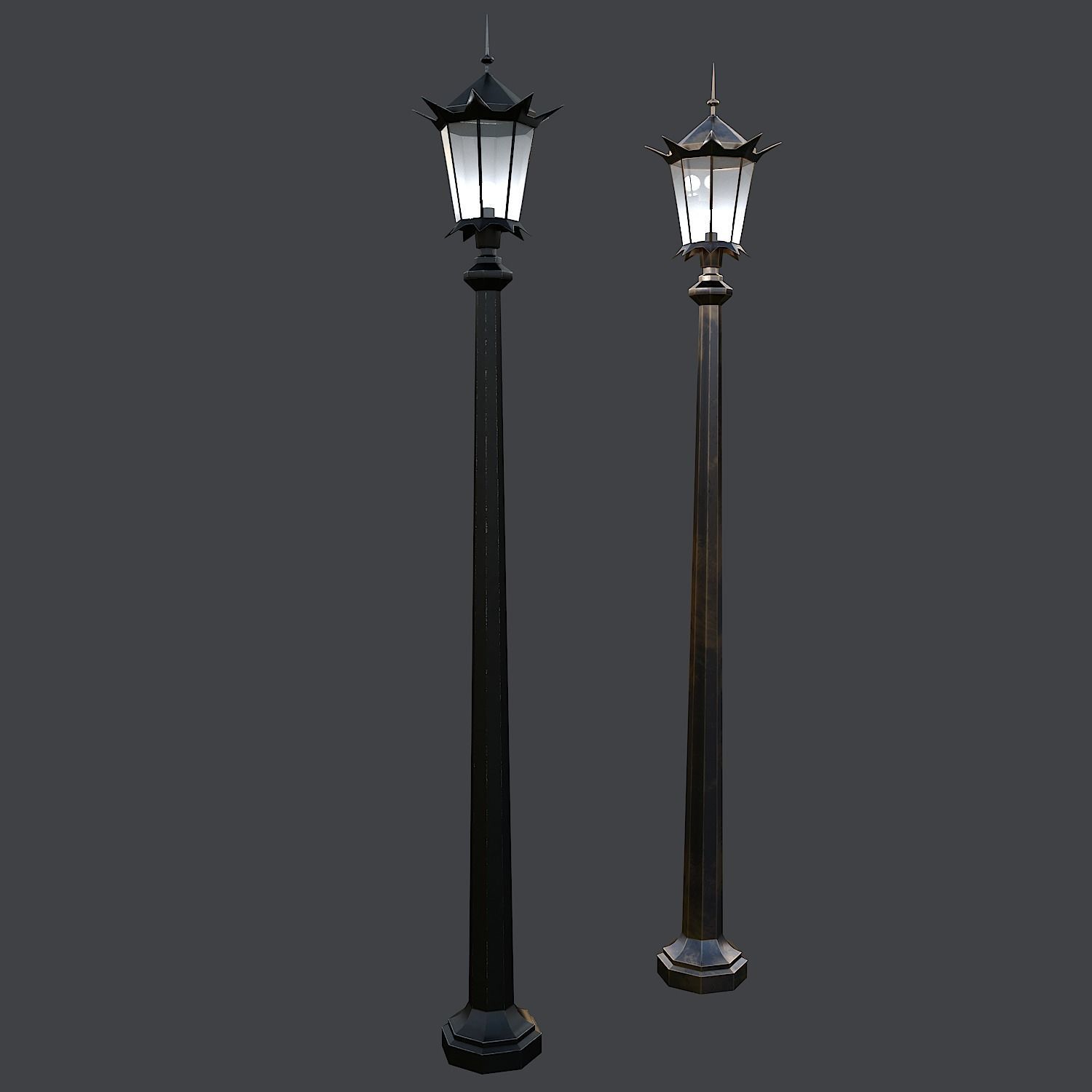 Venetian-style lamp post 3D model_5