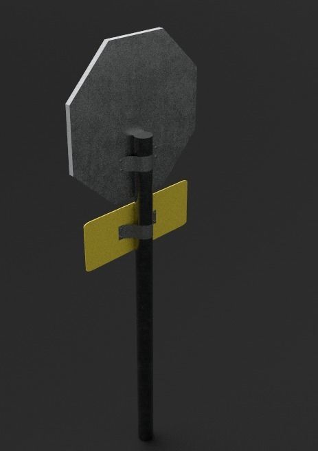 Stop Sign Free 3D model_1
