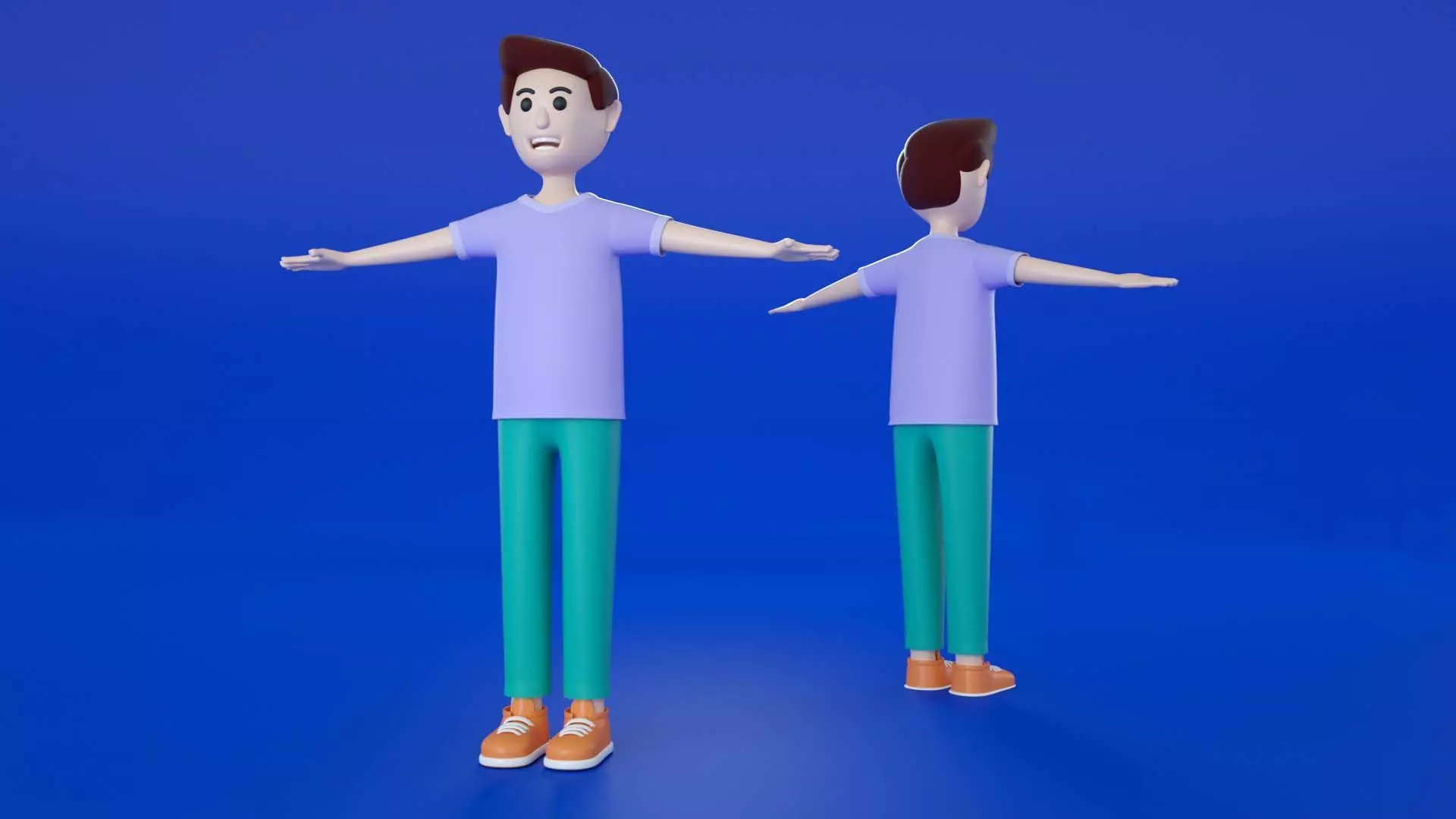 3d Cartoon Characters Illustration 3D model_0