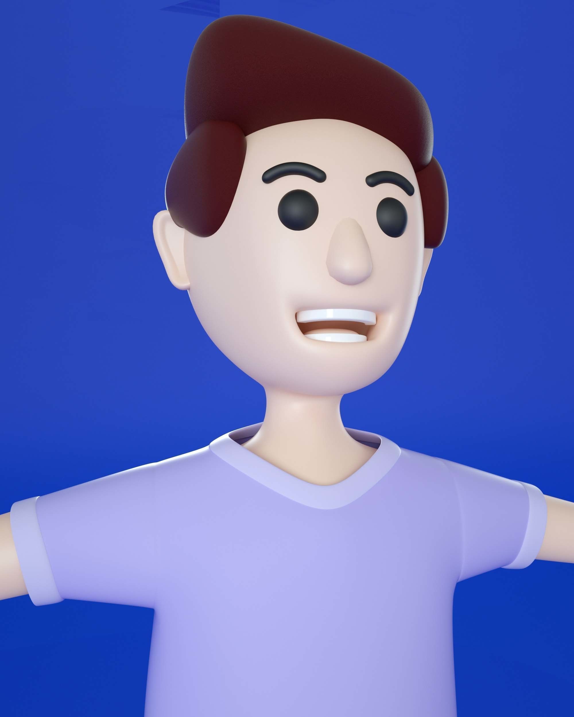 3d Cartoon Characters Illustration 3D model_4