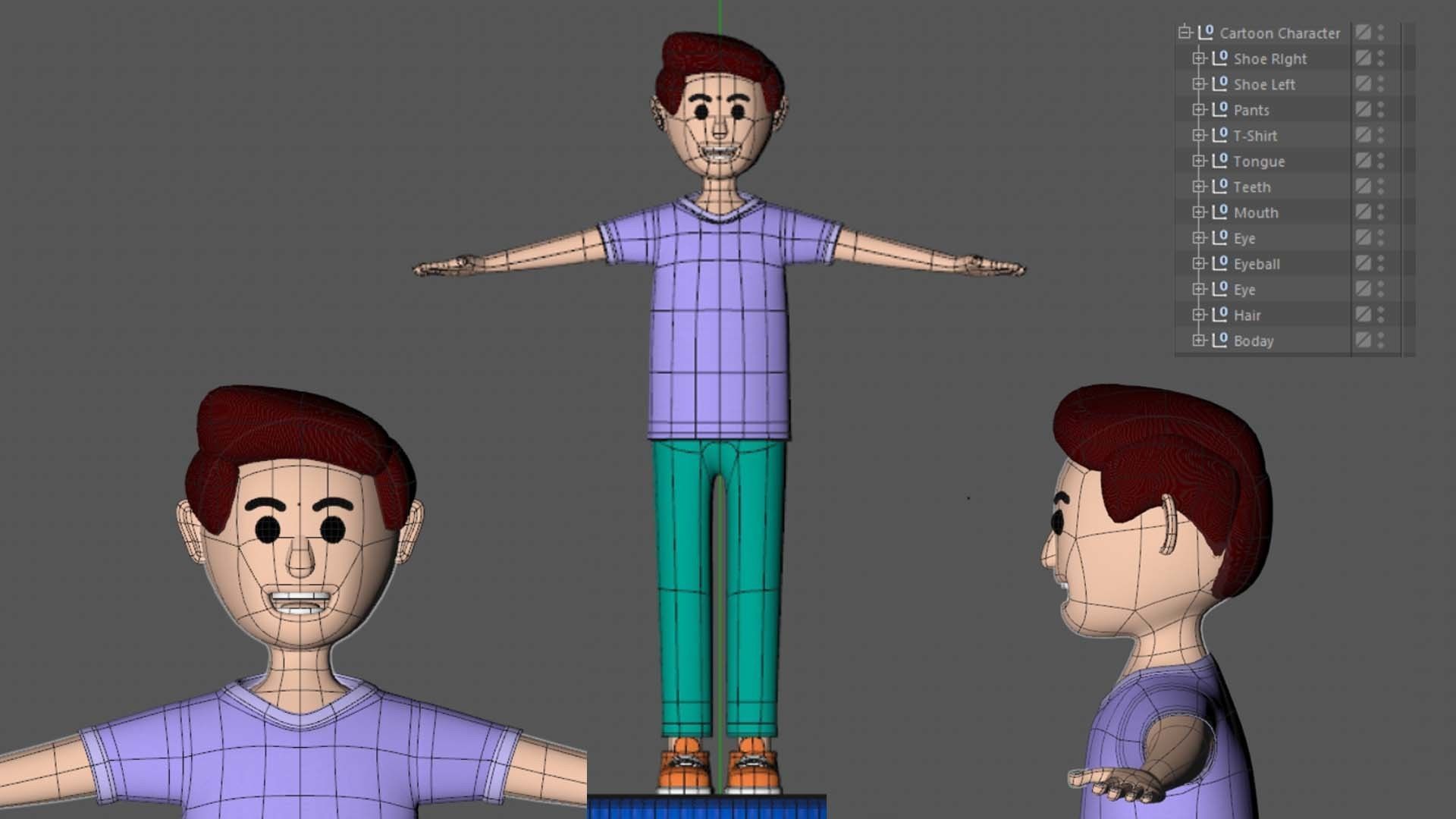 3d Cartoon Characters Illustration 3D model_8