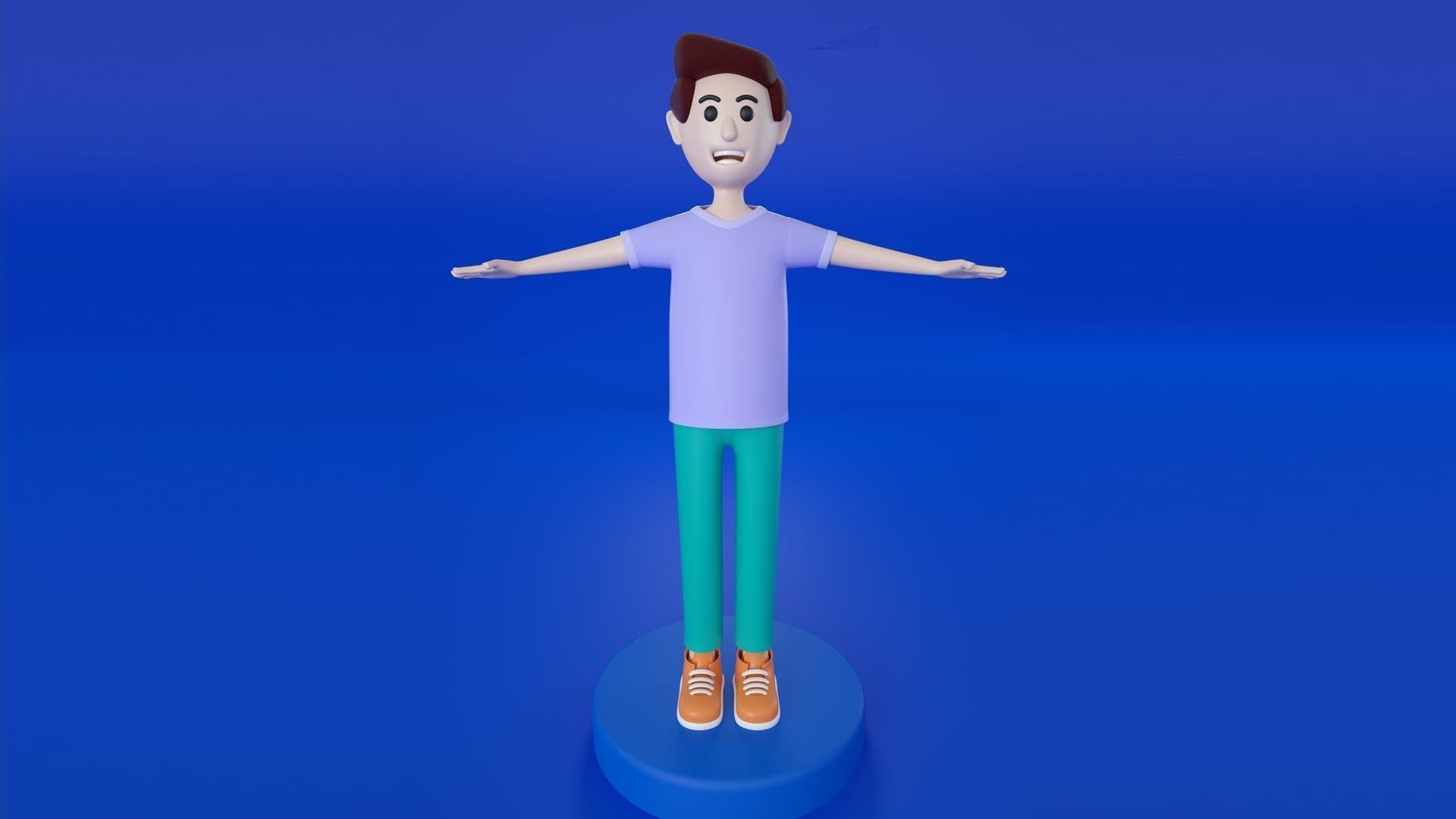 3d Cartoon Characters Illustration 3D model_1