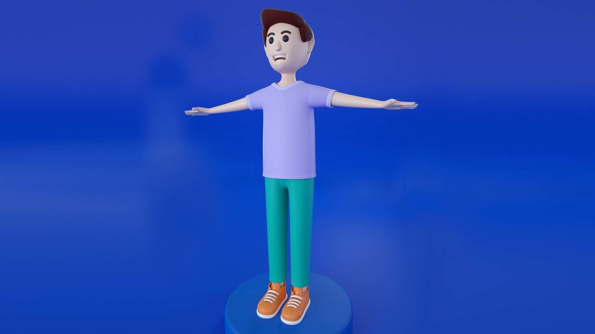 3d Cartoon Characters Illustration 3D model_2