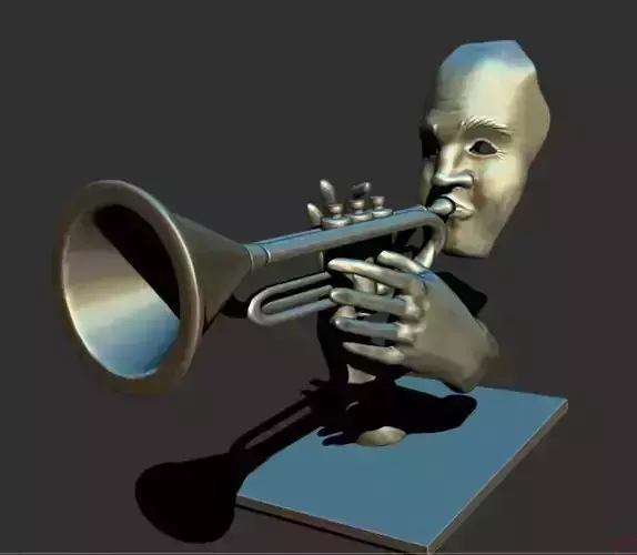 Trumpet Mask Sculpture 3D print model