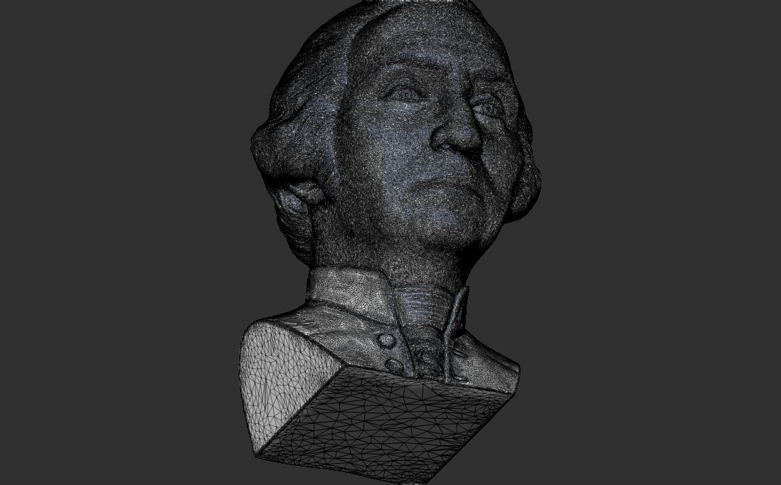 George Washington bust 3D printing ready stl obj formats 3D print model_32