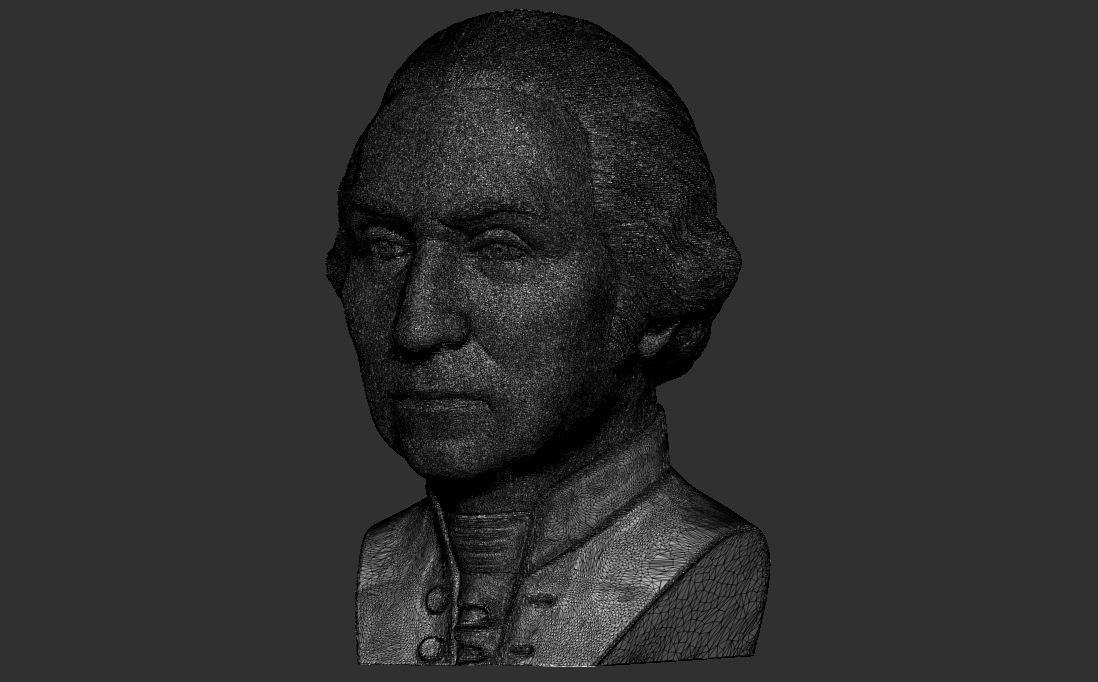 George Washington bust 3D printing ready stl obj formats 3D print model_29