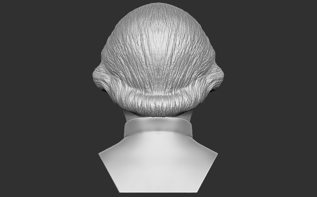 George Washington bust 3D printing ready stl obj formats 3D print model_11