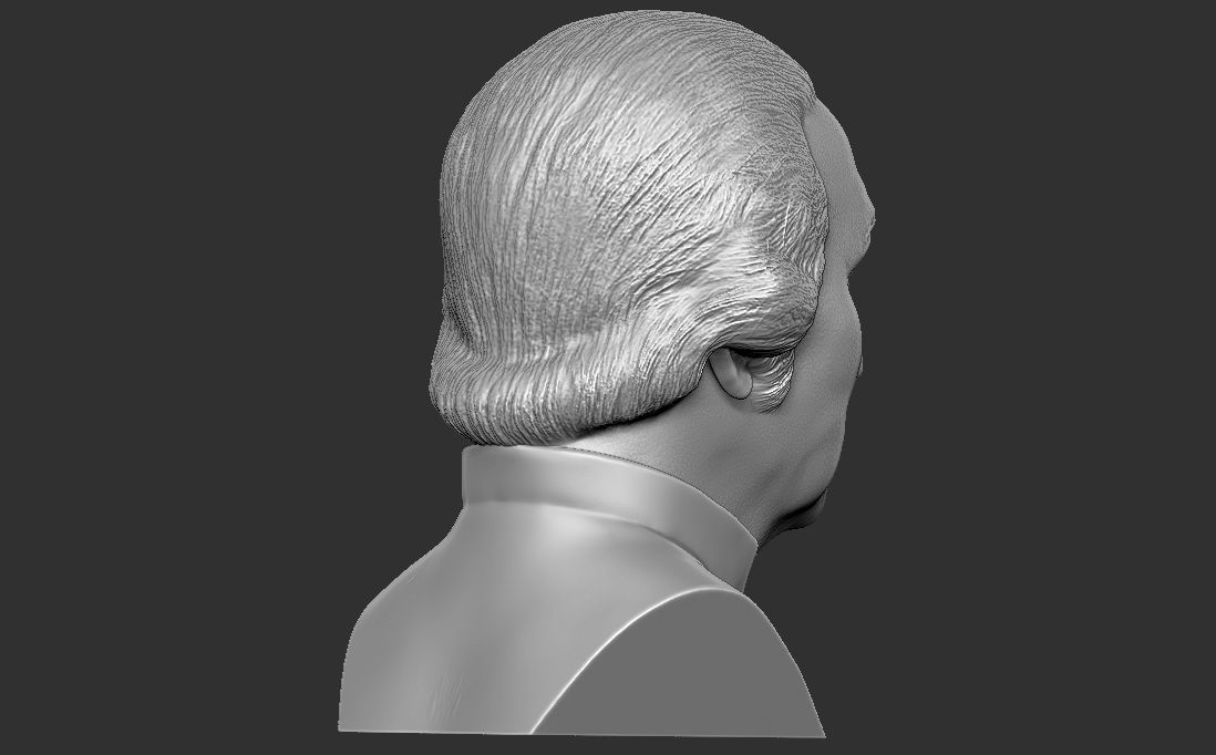 George Washington bust 3D printing ready stl obj formats 3D print model_12