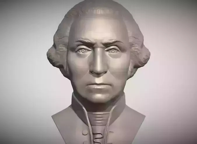 George Washington bust 3D printing ready stl obj formats 3D print model
