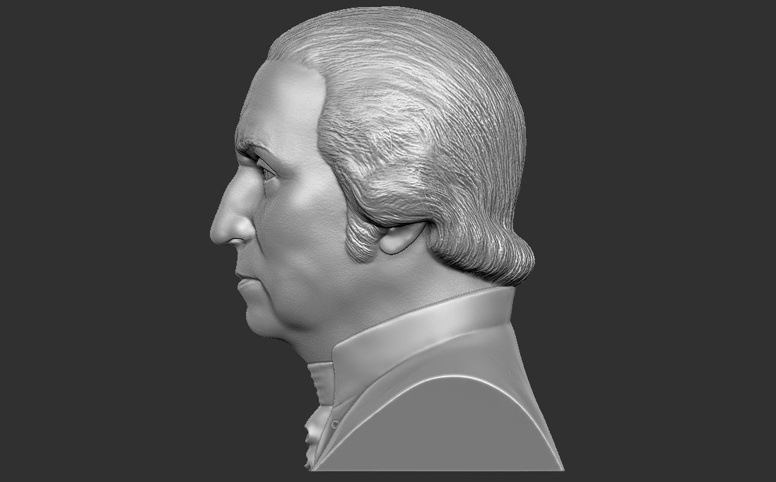 George Washington bust 3D printing ready stl obj formats 3D print model_9