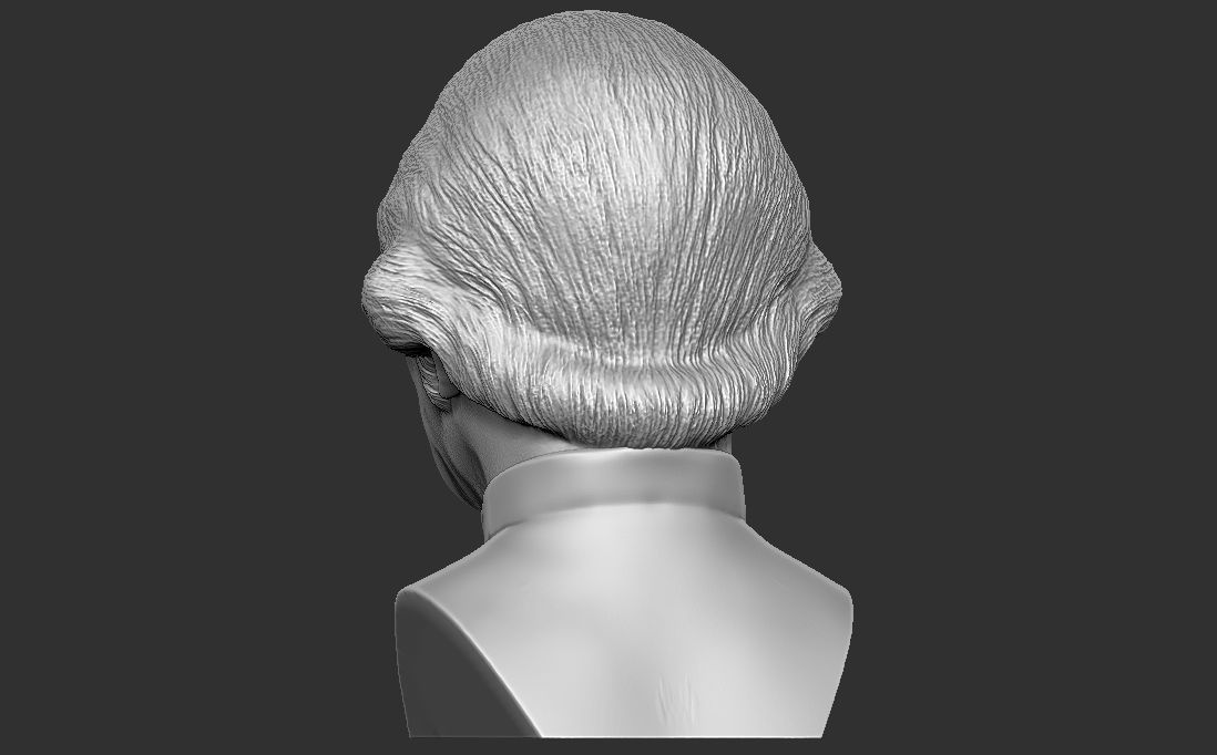 George Washington bust 3D printing ready stl obj formats 3D print model_10