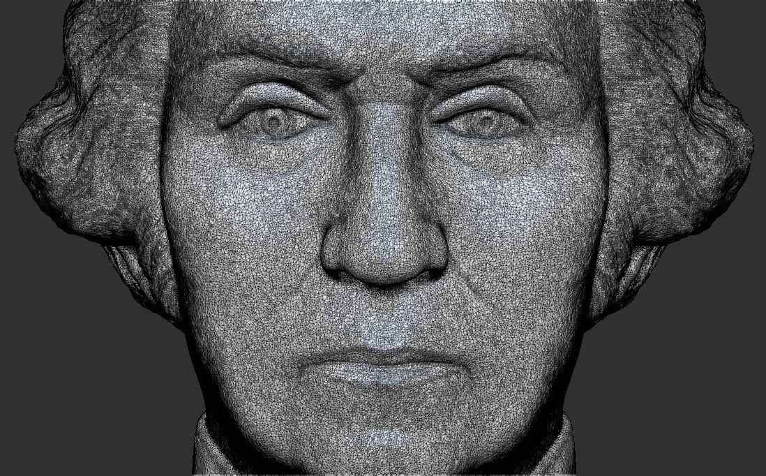George Washington bust 3D printing ready stl obj formats 3D print model_30