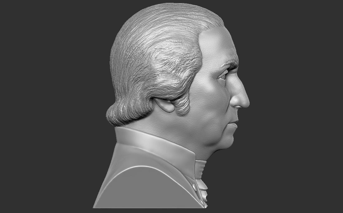 George Washington bust 3D printing ready stl obj formats 3D print model_13