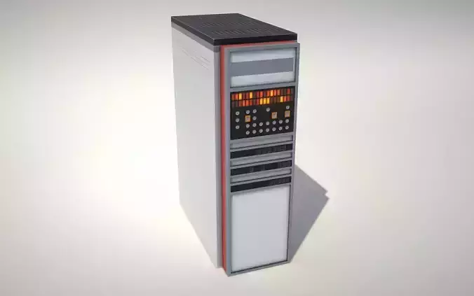 Vintage Mainframe Computer - Electronic Data Processing Low-poly 3D model