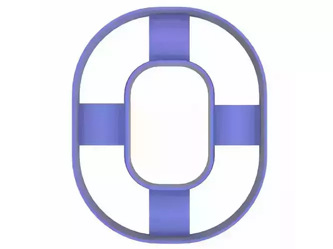 0215 Alphabet 01 O cookie cutter  3D print model