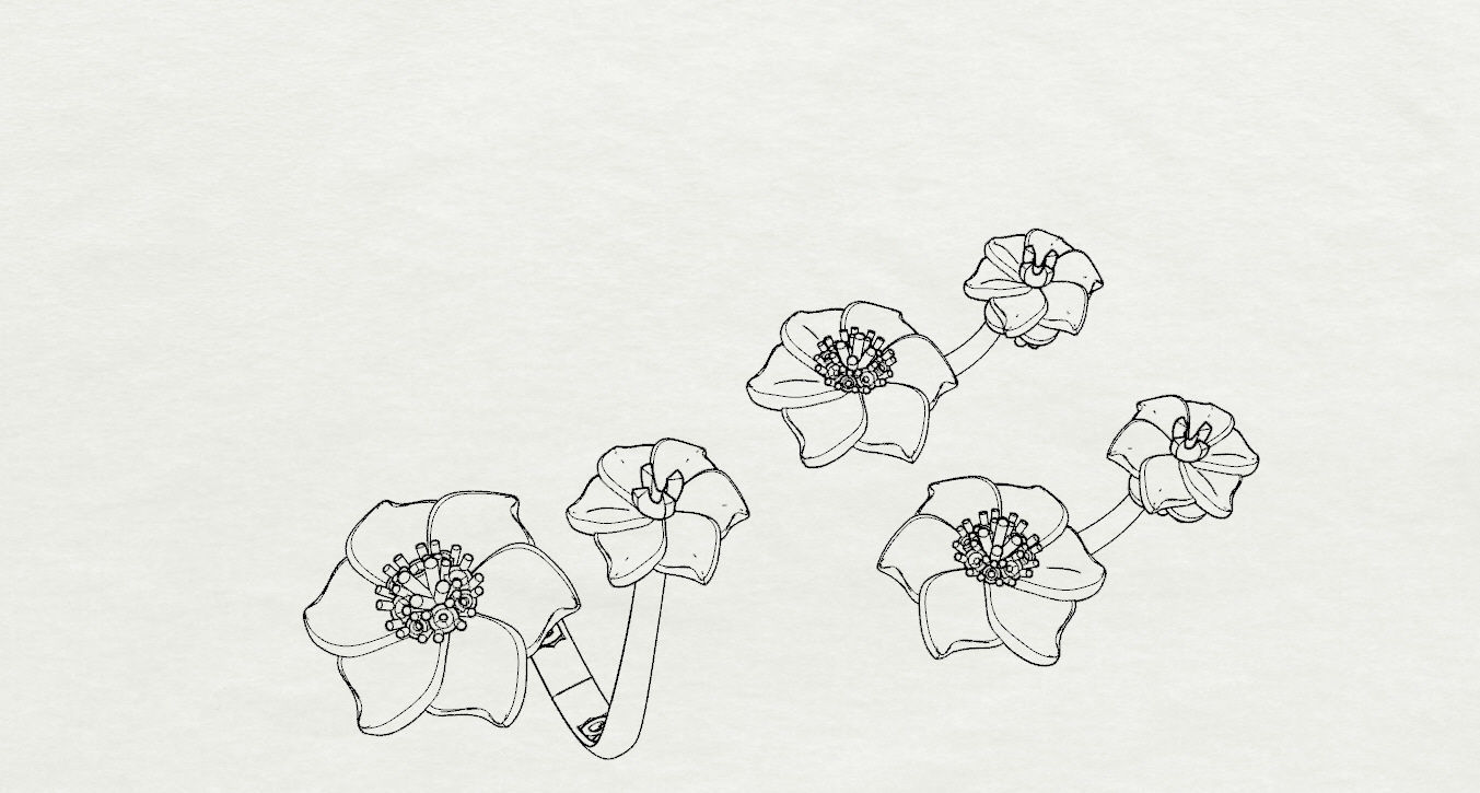 Ring and Earrings  3D print model_21