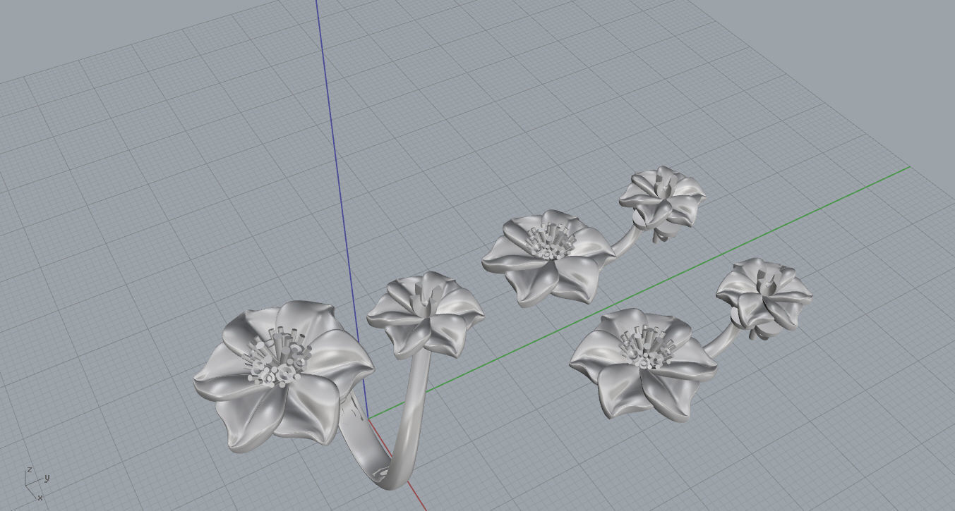 Ring and Earrings  3D print model_20