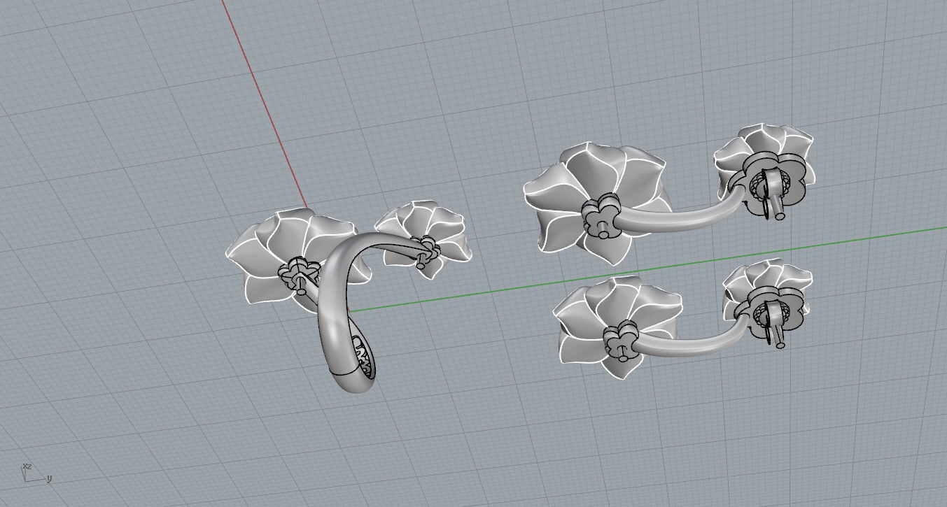 Ring and Earrings  3D print model_16