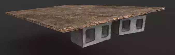 Wooden Kicker Ramp Free 3D model