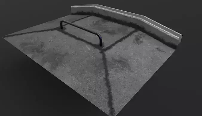 Box Ledge and Rail Pyramid Ramp